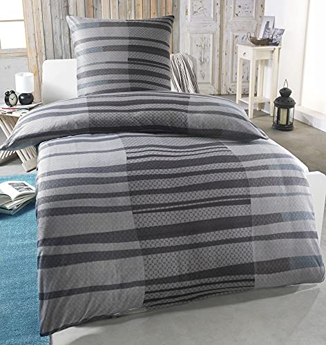 DreamHome Warme Winter Microfaser Thermo Fleece Bettwäsche 135x200 155x220 200x200 Moderne, Größe:135 x 200 cm, Design - Motiv:Design 3