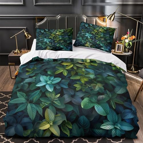 VOXYTMLWG Leopard Porträt Weich 3D Gedruckt Bettwäsche 3 Teilig mit Reißverschluss Wild Animal Bettbezug Hautfreundlich for Erwachsene,Frauen,Mädche n,Kinder Single?140x200cm?