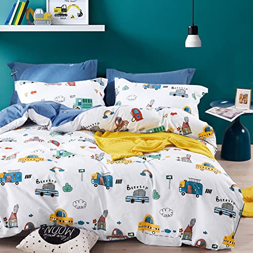 Kinderbettwäsche 100 x 135 Jungen Mädchen 100% Baumwolle Reißverschluss Bunt Babybettwäsche Kinder Bettwäsche Set (SZWY, 100 x 135 cm)