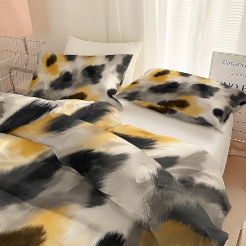 Bettwäsche Set Punkte Leopardenmuster Streifen Bettbezug 155 x 220 cm, Abstrakte Kunst Bettwäsche-Sets Weiche Atmungsaktiv Bettbezug mit Reißverschluss und Kissenbezug 80 x 80 cm Bettwäsche Set Punkte Leopardenmuster Streifen Bettbezug 155 x 220 cm, Abstrakte Kunst Bettwäsche-Sets Weiche Atmungsaktiv Bettbezug mit Reißverschluss und Kissenbezug 80 x 80 cm