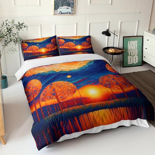 REIPOL Twilight 3D Druck Bettwäsche Tröster Set Mikrofaser Bettbezüge Erwachsene Jungs Kinderbettwäsche Set Cartoon Bettbezug Mit Reißverschluss Und Kissenbezug 3 Teilig Double?200x200cm?