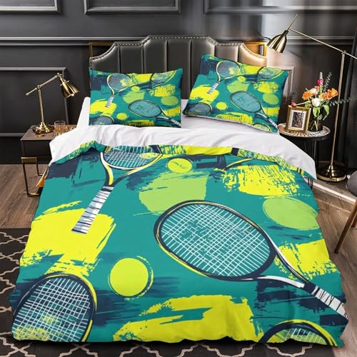 VOXYTMLWG Tiger Face Bequem 3D Druck Vibrant Neon Bettdeckenbezug Bettwäsche-Set 3 Stück Zip Verschluss Pflegeleicht for Jungen,Teenager,Männer,J ugendliche Single?140x200cm?