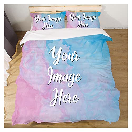 Individuell Gestaltete Kissenbezug Bettwäsche Selbst Gestalten Mit Foto Personalisierte Bettwäsche Bettwäscheset für Doppelbett ( Size : 175x218+40x60 )