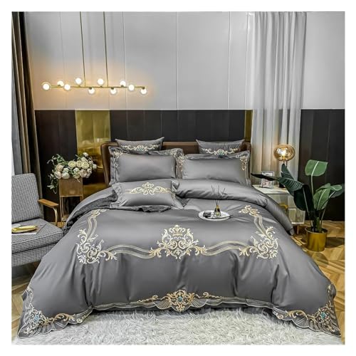 Bettwäsche-Set aus ägyptischer Baumwolle, 4-teilig, King-Size-Bett, Bettlaken, Bettbezug, Kissenbezug, Bettwäsche, Bettwäsche