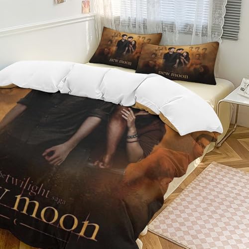 YINGD Twilight 3-teiliges Bettwäsche-Set, weich, warm und bequem, weiches Bettwäsche-Set für Schlafzimmer