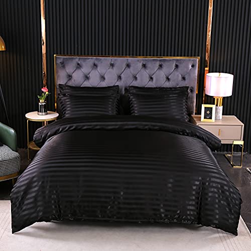 Satin Bettwäsche 135x200 Schwarz Glänzend Bettbezug Set 2teilig Seide Glanzsatin Bettwäschegarnitur Microfaser Zweiteilig Unifarben Glatt Bettwäscheset Einzelbett mit Reissverschluss Satin Bettwäsche 135x200 Schwarz Glänzend Bettbezug Set 2teilig Seide Glanzsatin Bettwäschegarnitur Microfaser Zweiteilig Unifarben Glatt Bettwäscheset Einzelbett mit Reissverschluss
