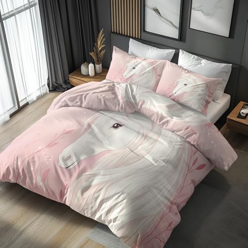 Generisch Bettwäsche Pferd 2tlg, Deckenbezug 140x200, 1 Kissenbezug 70x90, Pferde Mädchen Kinder Pferde-Motiv Wendebettwäsche & Deko, Weiche Mikrofaser Bettbezug Set mit Reißveschluss ds73 Generisch Bettwäsche Pferd 2tlg, Deckenbezug 140x200, 1 Kissenbezug 70x90, Pferde Mädchen Kinder Pferde-Motiv Wendebettwäsche & Deko, Weiche Mikrofaser Bettbezug Set mit Reißveschluss ds73