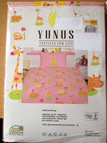 Kinder Bettwäsche Yunus Lustige Tiere Bezug 100x135cm Kissen 40x60cm 100%Baumwolle Kinder Bettwäsche Yunus Lustige Tiere Bezug 100x135cm Kissen 40x60cm 100%Baumwolle