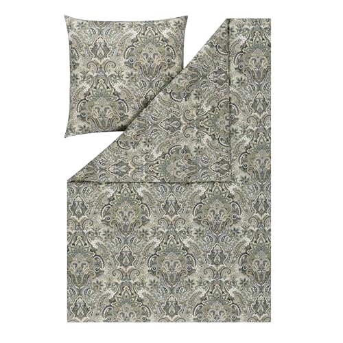 ESTELLA Mako Interlock Jersey Bettwäsche Dunja 135 x 200 cm / 80 x 80 cm 6516-532 Salbei