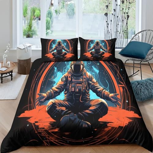 HOTGE Astronaut Bedding 3D Weltraum Universe Bettbezug Kissenbezug,Weich Mikrofaser, Bettbezug Set Bettwäsche Mit Reißverschluss Geeignet Für Kinder, Jungen Und Mädchen King?220x240cm? HOTGE Astronaut Bedding 3D Weltraum Universe Bettbezug Kissenbezug,Weich Mikrofaser, Bettbezug Set Bettwäsche Mit Reißverschluss Geeignet Für Kinder, Jungen Und Mädchen King?220x240cm?