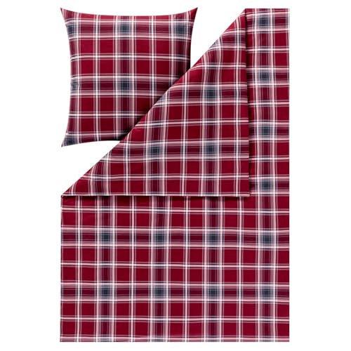 ESTELLA Kuschelflanell Bettwäsche Quirin rot