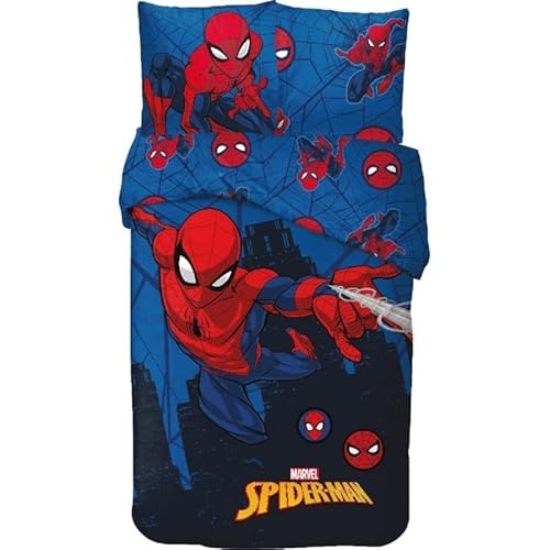 Bettwäsche Spiderman, 140 x 200 cm, Bettbezug Spiderman, 100 % Baumwolle (D)
