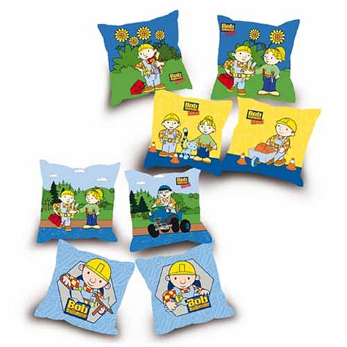 Herding 5262 30 003 Kuschelkissen  Bob der Baumeister , (Kids Best), Größe: 40/40 cm, Obermaterial: 100 % Baumwolle, Füllung: 100 % Polyester