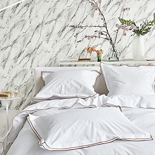 Designers Guild Astor Bettbezug, Baumwolle, Kastanien/Ocker, 200 x 200 cm