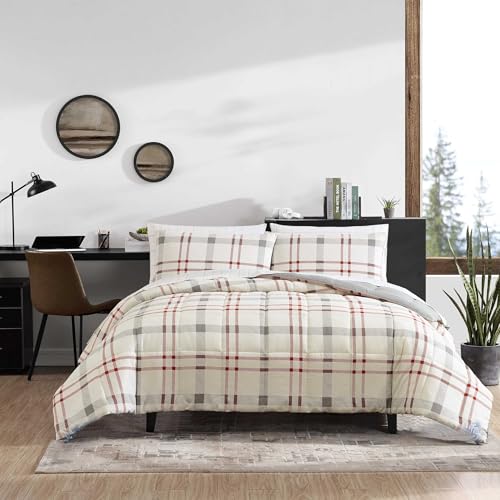 Eddie Bauer Portage Bay Duvet Cover Set, Full/Queen, Grey