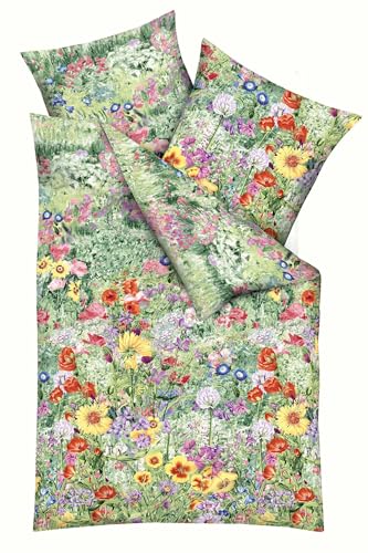 Kaeppel Bettwäsche Farm Garden bunt - Mako Satin / 100% Baumwolle (1 x 80x80 + 1 x 135x200 cm)