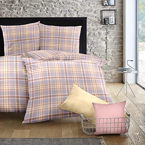 Dormisette Bettwäsche Warrington Flieder 1 Bettbezug 155 x 220 cm + 1 Kissenbezug 80 x 80 cm