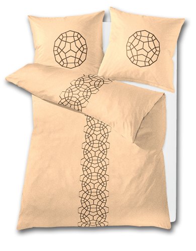 Kleine Wolke 6054220954 Bettwäsche Victoria 155 x 220 cm und 80 x 80 cm 2-teilig Champagner