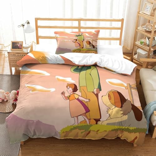 Rochile Heidi Bettbezug Set Bettwäsche Kinderbettwäsche Reißverschluss Mit Kissenbezug Betten Set Für Jungen Und Mädchen, Kinder Single?135x200cm?
