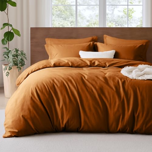 Lanqinglv Bettwäsche 155x220cm Karamell Braun 100% Weiche und Angenehme Mikrofaser Uni Bettbezug Deckenbezug mit Reißverschluss und Kissenbezüge 80x80cm