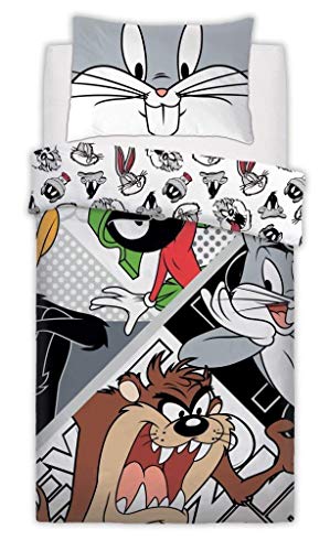 Gugro HBettwäsche-Set für Kinder, gesteppt, Polyester-Baumwoll-Mischg ewebe, wendbar, zweiseitig, Motiv: Harry Potter, Batman, Looney Tunes Looney Crew, Single Size Duvet Set Gugro HBettwäsche-Set für Kinder, gesteppt, Polyester-Baumwoll-Mischg ewebe, wendbar, zweiseitig, Motiv: Harry Potter, Batman, Looney Tunes Looney Crew, Single Size Duvet Set