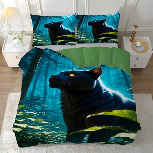 buyluhn Waldtiere Bettwäsche 135x200 Mädchen Mikrofaser Kinder-Wende-Bettwäsche- Set 3 Teilig Kuschel Leoparden Bettbezug 3D Muster Deckenbezug mit Reißverschluß mit 2 x Kissenbezug 80x80cmD42 buyluhn Waldtiere Bettwäsche 135x200 Mädchen Mikrofaser Kinder-Wende-Bettwäsche- Set 3 Teilig Kuschel Leoparden Bettbezug 3D Muster Deckenbezug mit Reißverschluß mit 2 x Kissenbezug 80x80cmD42