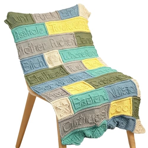 Lustige Decken | Weiche Handgefertigte Steppdecke In Hellen Farben Mit Schimpfwörtern | Halloween Neuheit Decke | Für Familie Freunde Zimmer Zuhause Innenbereich Schlafzimmer Geburtstag Halloween