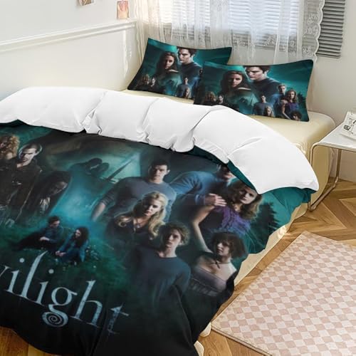YINGD Twilight 3-teiliges Bettwäsche-Set, weich, warm und bequem, weiches Bettwäsche-Set für Schlafzimmer