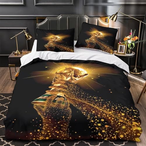 GTDKSUEVG Golden Schildkröte Hautfreundlich 3D-gedrucktes Bettwäsche 3 Stück Mythical Meer Creature Bettbezug mit Reißverschluss Bequem for Erwachsene,Kinder,Männer ,Fans Single?135x200cm?