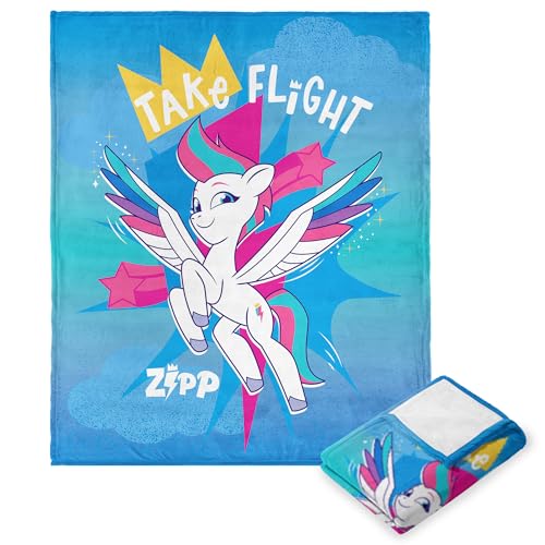 Northwest Hasbro My Little Pony Take Flight Zip Silk Touch Überwurfdecke, 101,6 x 127,7 cm