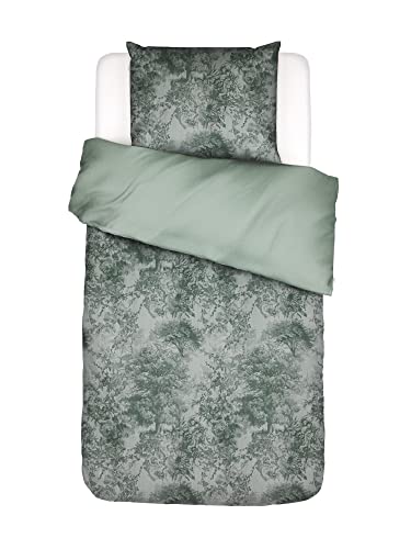 ESSENZA Bettwäsche Aurelie Sage Green 135x200 + 1x 80x80 cm