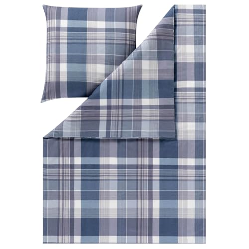 ESTELLA Kuschelflanell Bettwäsche Ambros Navy