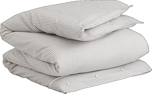 Yarn Dyed Stripe Single Duvet Grey 155X220