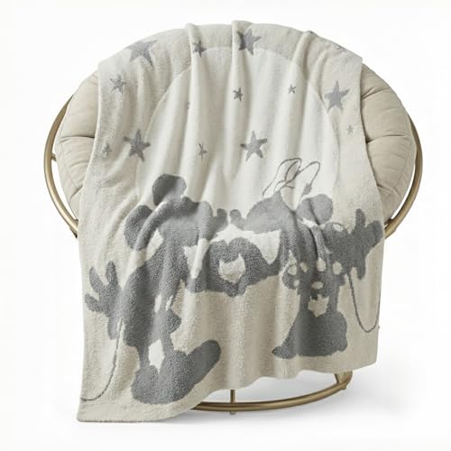 Jay Franco Disney Mickey und Minnie Mouse Flauschige Kuscheldecke - 127 x 152 cm Flauschig gestrickt, gemütliche Bettwäsche