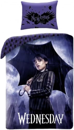 Halantex WEDNESDAY Regentag - Bettbezug 140 x 200 cm mit Kissenbezug 70 x 90 cm - 100 % Polyester - mehrfarbig