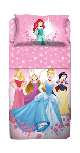 hermet Bettwäsche für Einzelbett,, 100% Baumwolle, Bettwäsche für Betten, Oberlaken mit Ribaltina, Spannbettlaken Kissenbezug