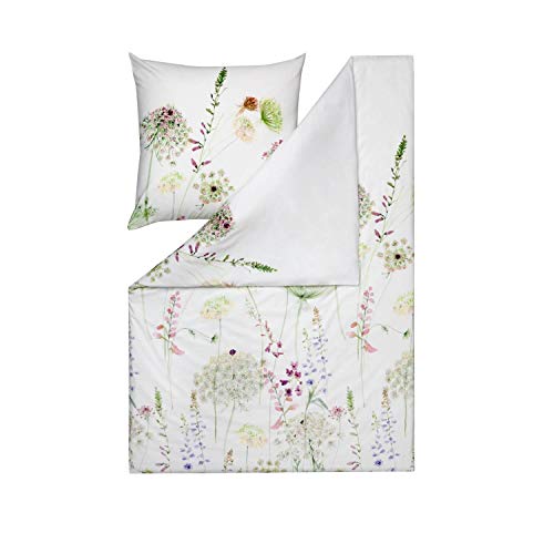 Estella Kuschelflanell Bettwäsche Meadow grün 1 Bettbezug 155 x 220 cm + 1 Kissenbezug 80 x 80 cm