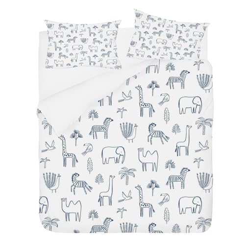 Kinderbettwäsche 135x200 Blaues Pferd Tiere Wald Bettwäsche Sets Deckenbezug 1 Weich Microfaser Bettbezug Reißverschluss Schließung und 2 Kissenbezug 80x80cm XI63 Kinderbettwäsche 135x200 Blaues Pferd Tiere Wald Bettwäsche Sets Deckenbezug 1 Weich Microfaser Bettbezug Reißverschluss Schließung und 2 Kissenbezug 80x80cm XI63