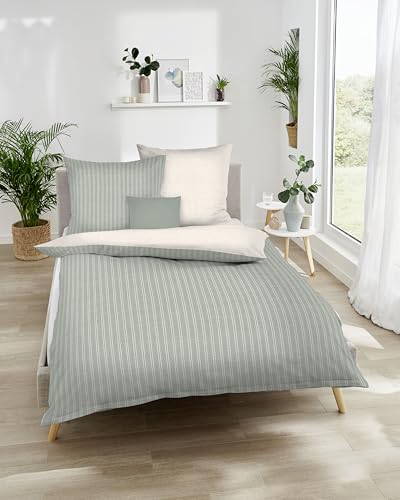 Kaeppel Bettwäsche mit zeitlos modischen Motiven, Qualitätsware zum günstigen Preis aus Deutschland, 100% Baumwolle, Verschiedene Modelle und Qualitäten (Eternity Combo, Flanell-Veredelung)