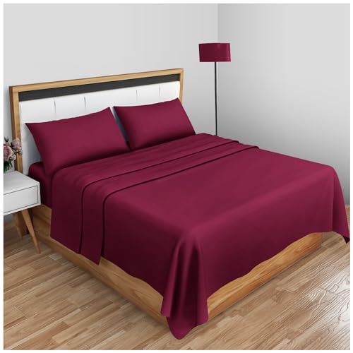 GC GAVENO CAVAILIA Einfarbige Bettwäsche mit Rautenmuster Unifarbene, pflegeleichtes Polycotton, luxuriöses, hochwertiges Bettlaken, Polyester, 50% Baumwolle, Wein, Super King GC GAVENO CAVAILIA Einfarbige Bettwäsche mit Rautenmuster Unifarbene, pflegeleichtes Polycotton, luxuriöses, hochwertiges Bettlaken, Polyester, 50% Baumwolle, Wein, Super King