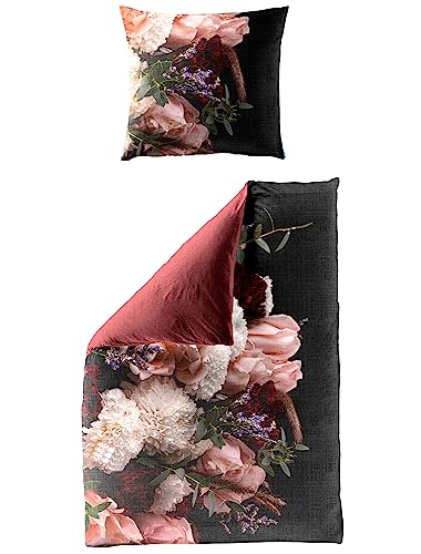 Traumschloss Bettwäsche »Mako-Satin« 100% Baumwolle | Digitaldruck | Reißverschluss | 135x200 & 80x80 | Blumen