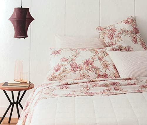 ZUCCHI - Bettwäsche-Set für Doppelbett mit 4 Kissenbezügen, 100 % Baumwolle, Farbe P1, Rosa