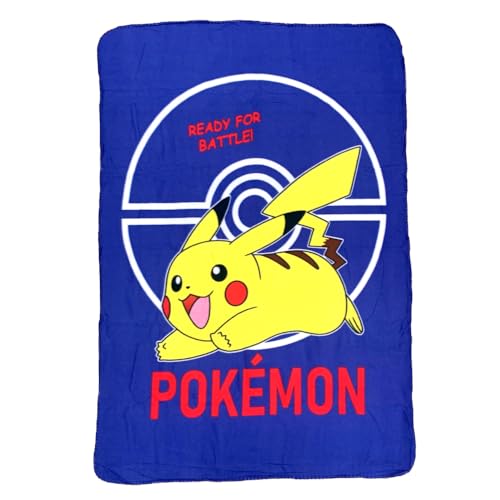 CARTOON Kinderdecke P1kachu für Pokemon Decke aus 100% Polyester 100 x 140 cm
