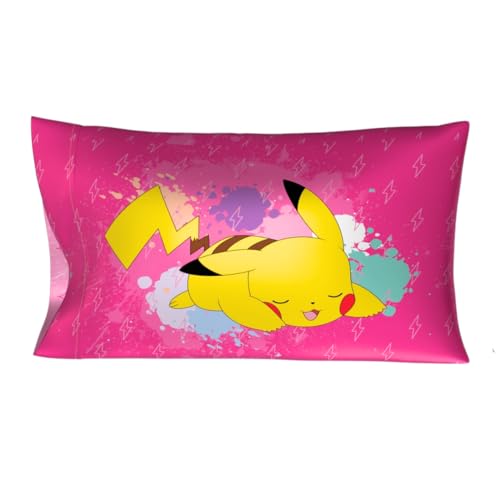 Franco Collectibles Pokemon Girl Anime Beauty Seidiger Satin-Kissenbezug, 50,8 x 76,2 cm, für Haar und Haut, offizielles Lizenzprodukt