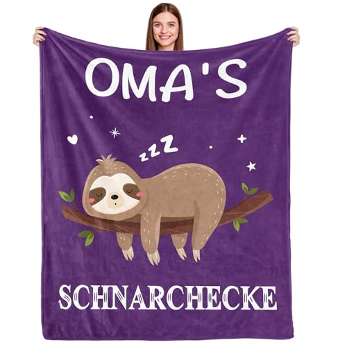 COZYCRIB Geschenke für Oma, Decke, Oma, Weihnachten, Geburtstagsgeschenke, Geschenke für werdende Omas, Geschenke von Enkelkindern, Muttergeschenke für Sofa, Bettwäsche, Wohnzimmer 150x130cm