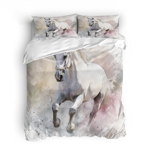 bettwäsche Herren 140x200 Tänzelndes Pferd bettwäsche warm Winter Bettbezug Set Mikrofaser,2 Kissenbezüge 80x80cm,Wärmende Bettwäsche für kalte Nächte,Weich und Komfortabel bettwäsche Herren 140x200 Tänzelndes Pferd bettwäsche warm Winter Bettbezug Set Mikrofaser,2 Kissenbezüge 80x80cm,Wärmende Bettwäsche für kalte Nächte,Weich und Komfortabel