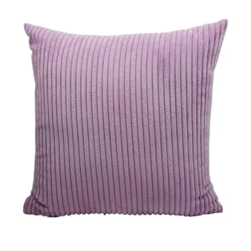 HYHWYD Gestreifter Cord-Kissenbezug, isometrische Bettwäsche, langer Kissenbezug für Standardgröße, Rosa / Violett, 50 x 100 cm