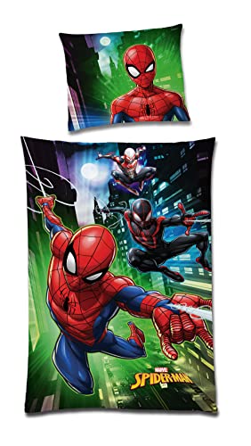 Tex idea Spiderman Marvel Bettwäsche 200 x 135cm, 80 cm x 80 cm, 100 Prozent Baumwolle
