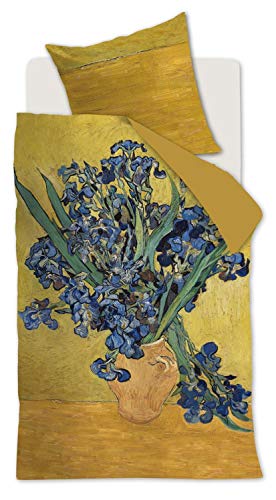 Beddinghouse Mako Satin Bettwäsche 2 teilig Bettbezug 135 x 200 cm Kopfkissenbezug 80 x 80 cm Irises 197149 Gelb Beddinghouse Mako Satin Bettwäsche 2 teilig Bettbezug 135 x 200 cm Kopfkissenbezug 80 x 80 cm Irises 197149 Gelb