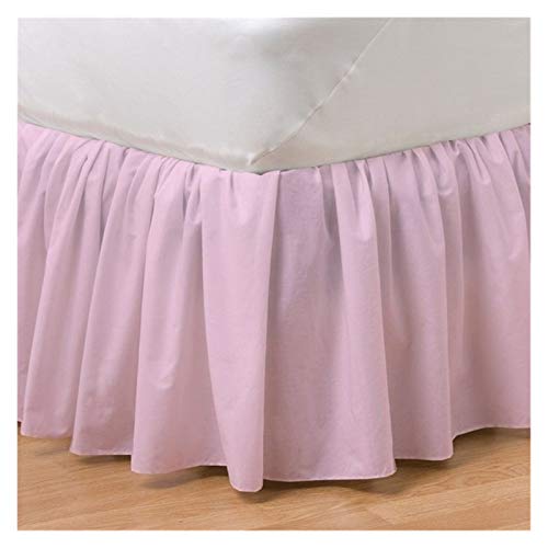 Trohollis Bettrock,Bed Skirt Schlafzimmer-Tagesdecke, Hotel-Bettrock, Bettlaken, Bettrock, Bettdecke, Bettrock, Bettlaken, Tagesdecke, Bettwäsche, Heimtextilien(Pink,137x19 0x35cm)